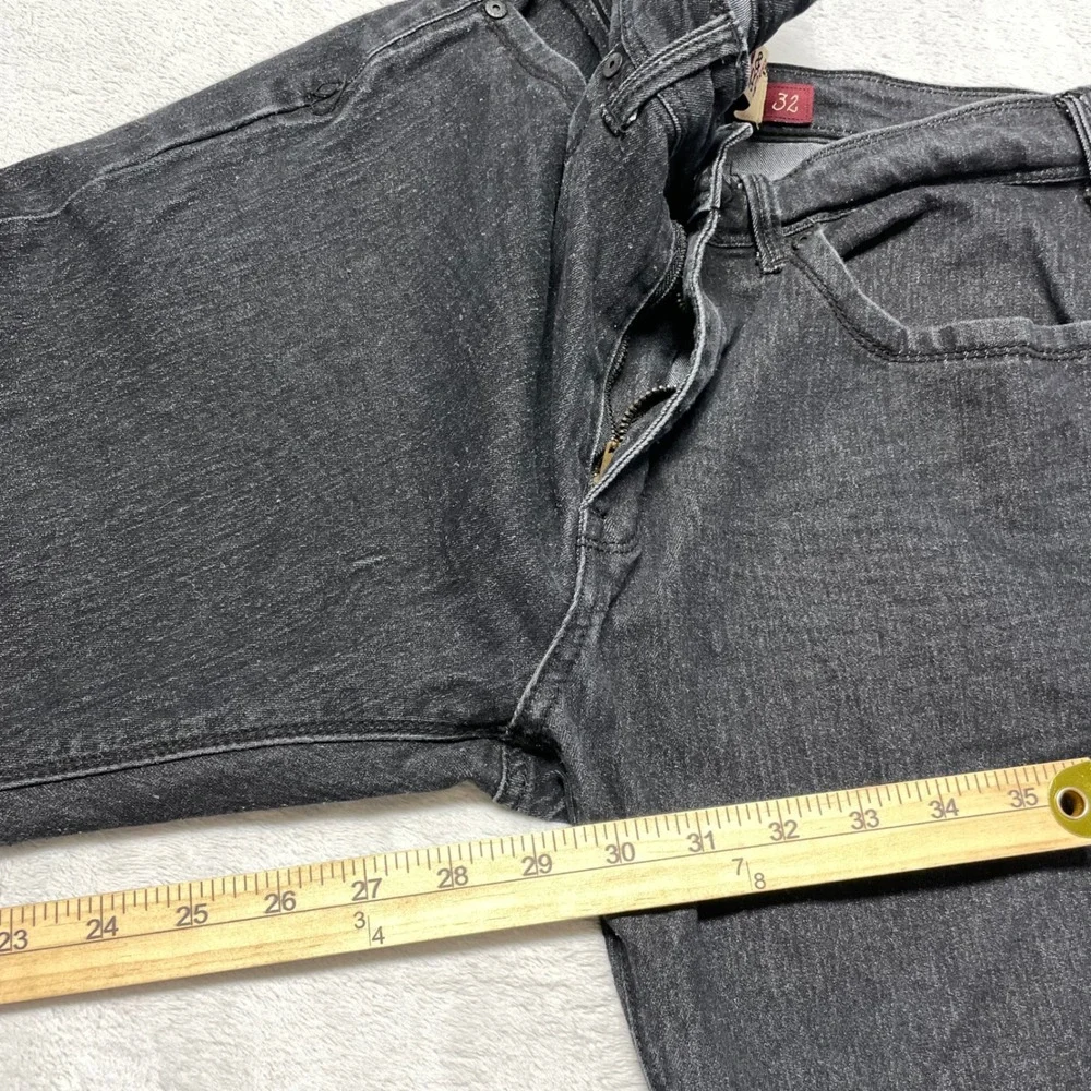 Hudson & Barrow NYC Mens Jeans 32x30 Black Stretch Embroidered Pockets